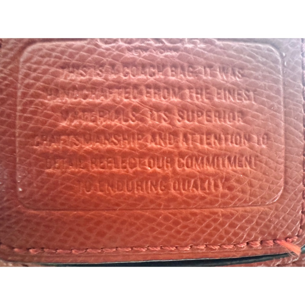Coach Mini Bennett Brown‎ mono Canvas Red Leather Trim F36702 Crossbody NWOT - Picture 10 of 12